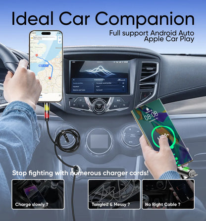 【Tiktokshopblackfriday】New - MAGIC JOHN 4-In-1 Charging Cable, Super Fast 240W Charging with RGB Light