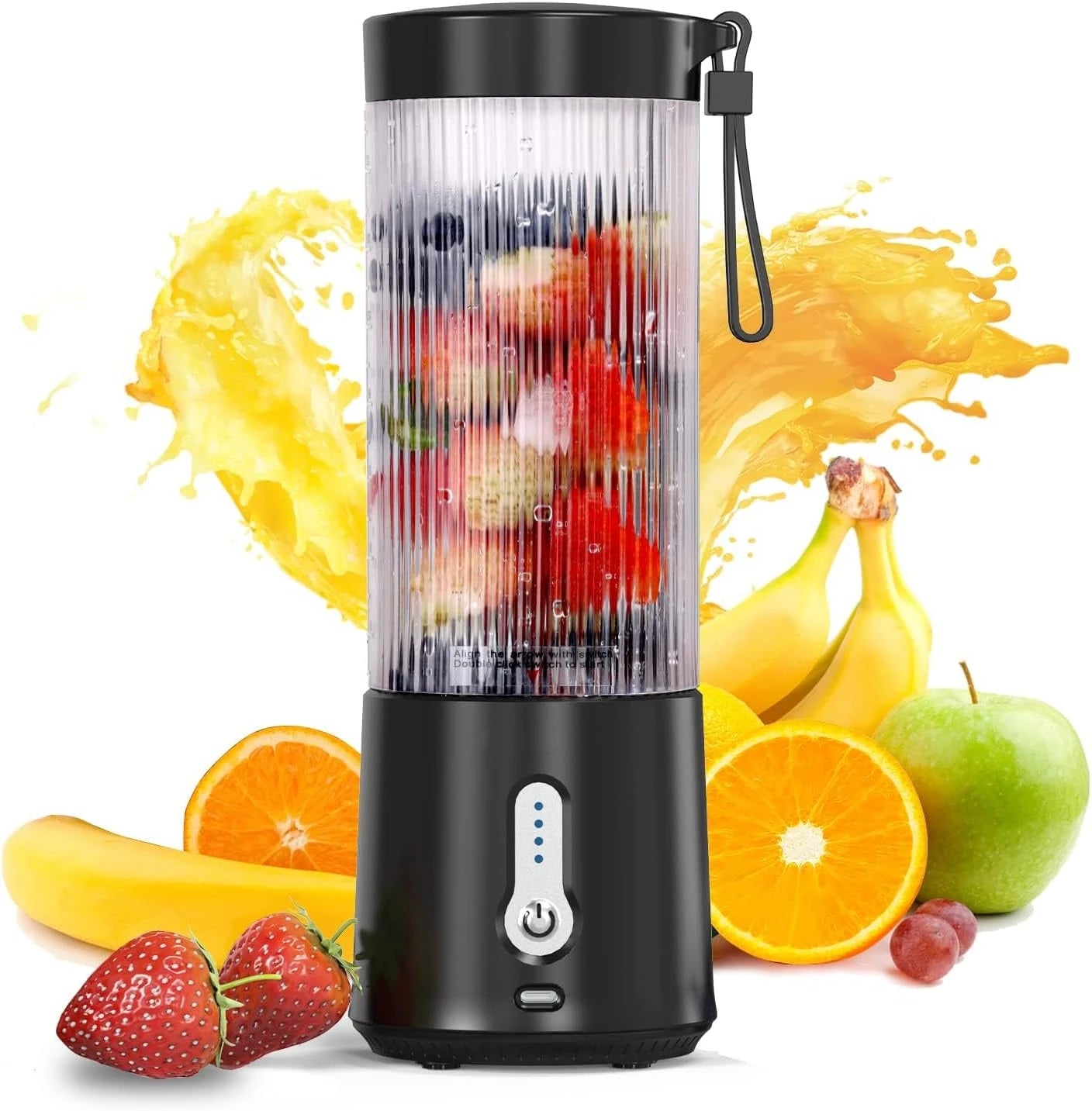 450ML Portable Electric Blender USB Rechargeable Cordless Juicer High Powerful Juicer Cup for Smoothie Milkshake Juice Food