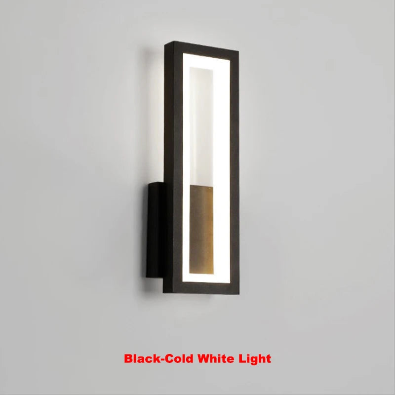 Modern Minimalist Wall Lamps Home Decor Living Room Bedroom Bedside 16W Ac96V-260V Led Sconce Black White Light Aisle Decoration