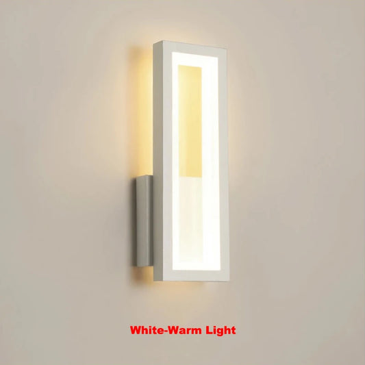 Modern Minimalist Wall Lamps Home Decor Living Room Bedroom Bedside 16W Ac96V-260V Led Sconce Black White Light Aisle Decoration
