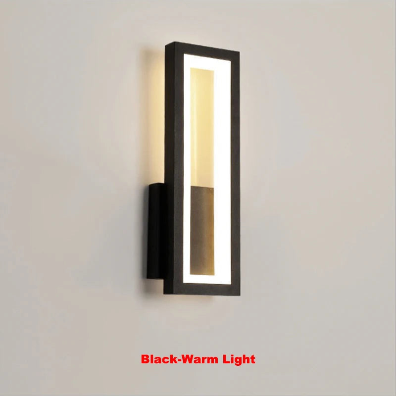 Modern Minimalist Wall Lamps Home Decor Living Room Bedroom Bedside 16W Ac96V-260V Led Sconce Black White Light Aisle Decoration