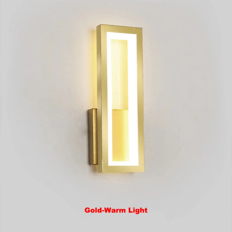 Modern Minimalist Wall Lamps Home Decor Living Room Bedroom Bedside 16W Ac96V-260V Led Sconce Black White Light Aisle Decoration