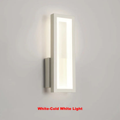Modern Minimalist Wall Lamps Home Decor Living Room Bedroom Bedside 16W Ac96V-260V Led Sconce Black White Light Aisle Decoration