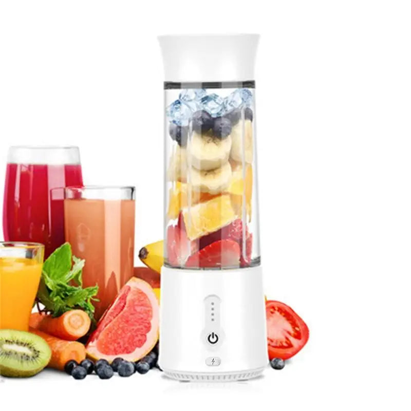 Taigh-Portable Electric Blender Mini Handheld Fruit Mixer with 6 Blades Personal USB Rechargeable Juices Cup 500ML