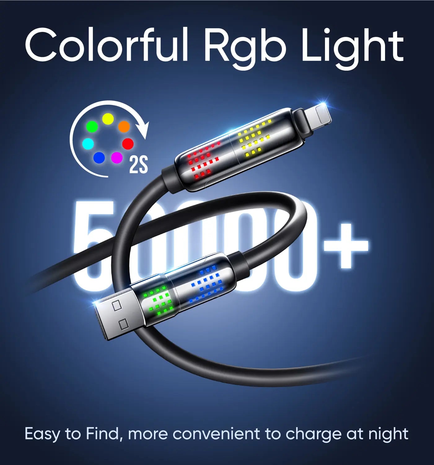 【Tiktokshopblackfriday】New - MAGIC JOHN 4-In-1 Charging Cable, Super Fast 240W Charging with RGB Light